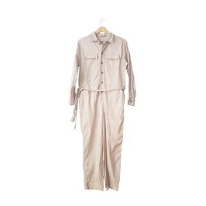 Everlane Modern Utility Jumpsuit In Sandstone Cream Size 8